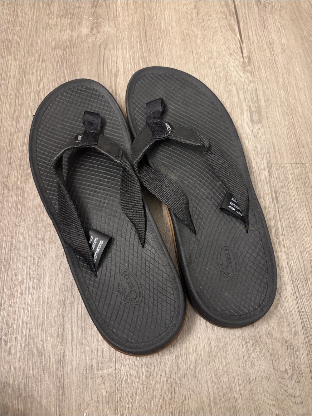 Chaco Men's Black Strap Flip Flops